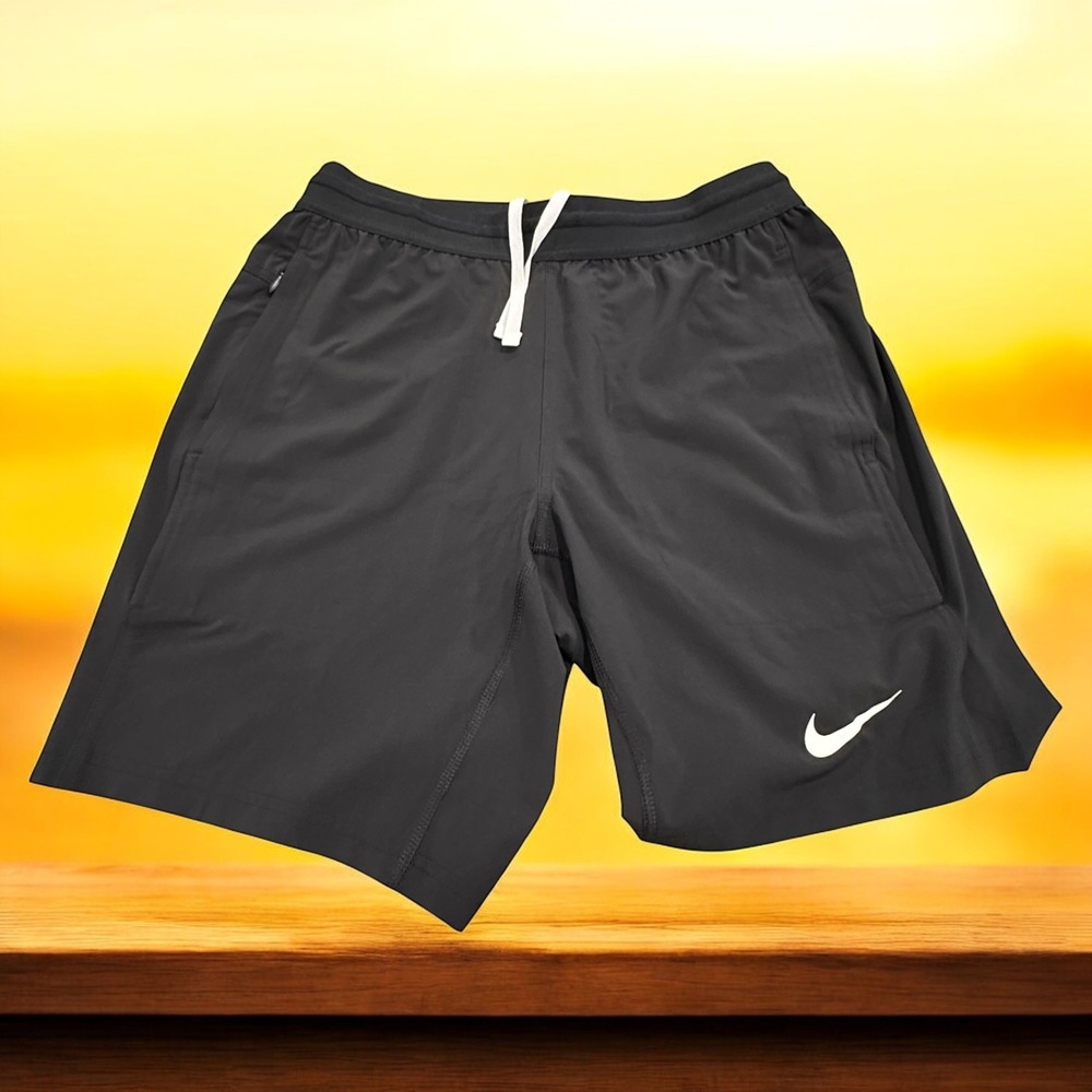 Nike Mens Dri-FIT Running Training Athletic Shorts Black Lightweight‎ Gym